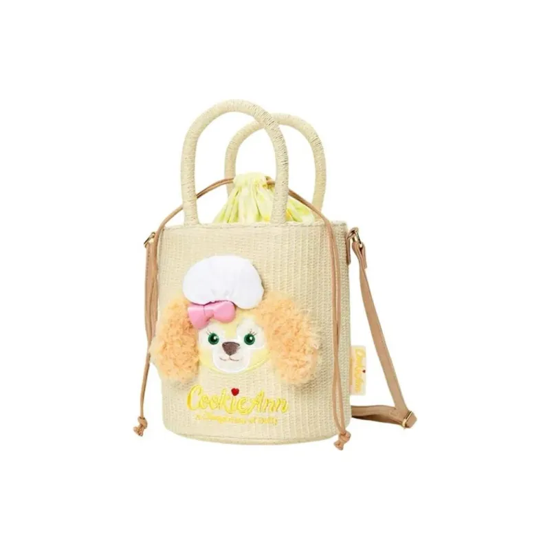 Disney Polyester Bucket Bag, Portable Crossbody Bag, Shoulder Bag Women's Beige-1