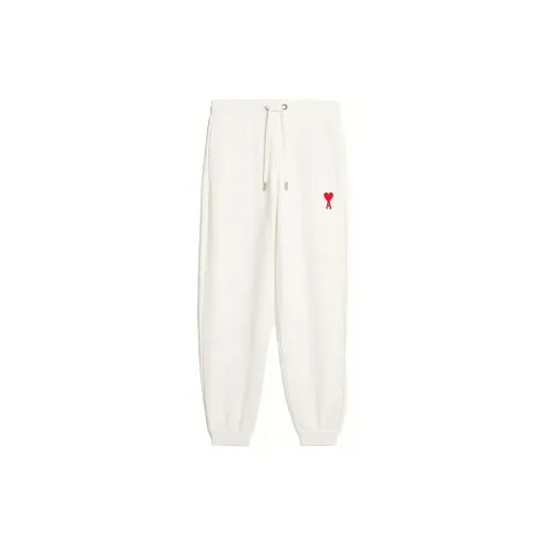 AMIPARIS Heart Series Knitted Sweatpants Unisex White