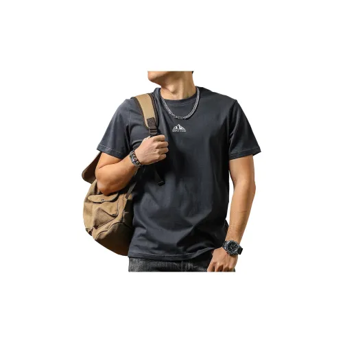 Seasonal Words T-Shirts Men Iron Gray