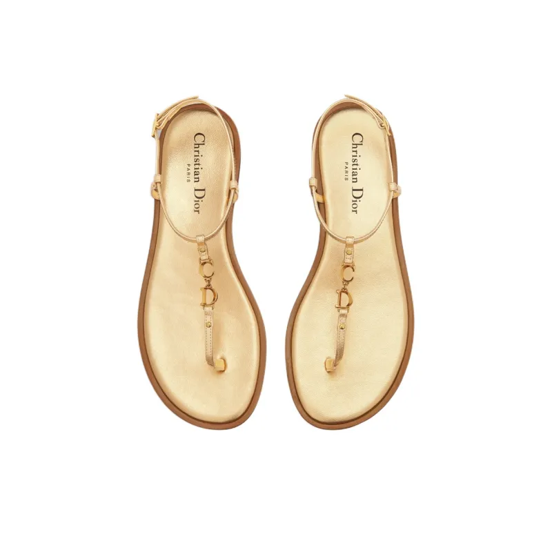 DIOR C'est Dior Strap Sandals Women's Gold-3