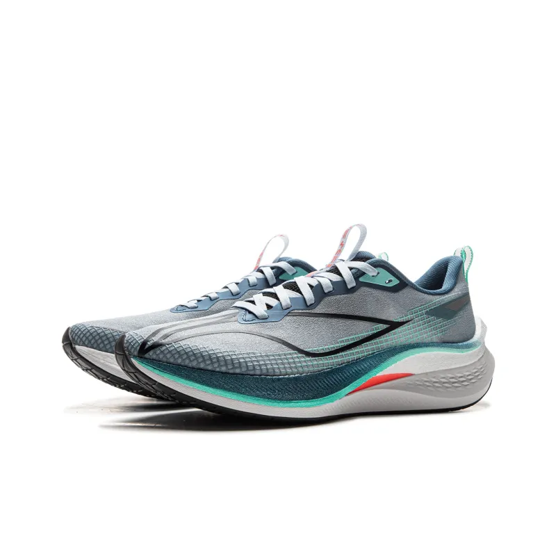 LiNing Red Hare 7 Pro Cushioning Anti-Slip And Wear-Resistant Low-Top Running Shoes Men's Blue White-2