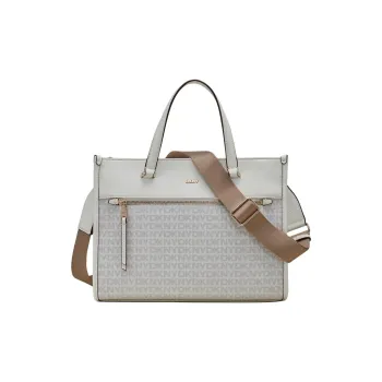 DKNY Imitation Leather Tote Bag Shopping Bag Crossbody Handbag Medium Size Women's White