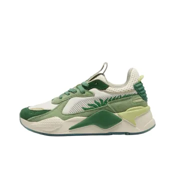 PUMA RS X Anti Slip Wear Resistant Low Top Casual Running Shoes Women's Green White