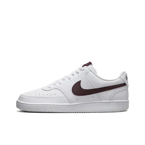 Nike Court Vision 1 Skateboard Shoes Men Low-Top White/Bright Burgundy