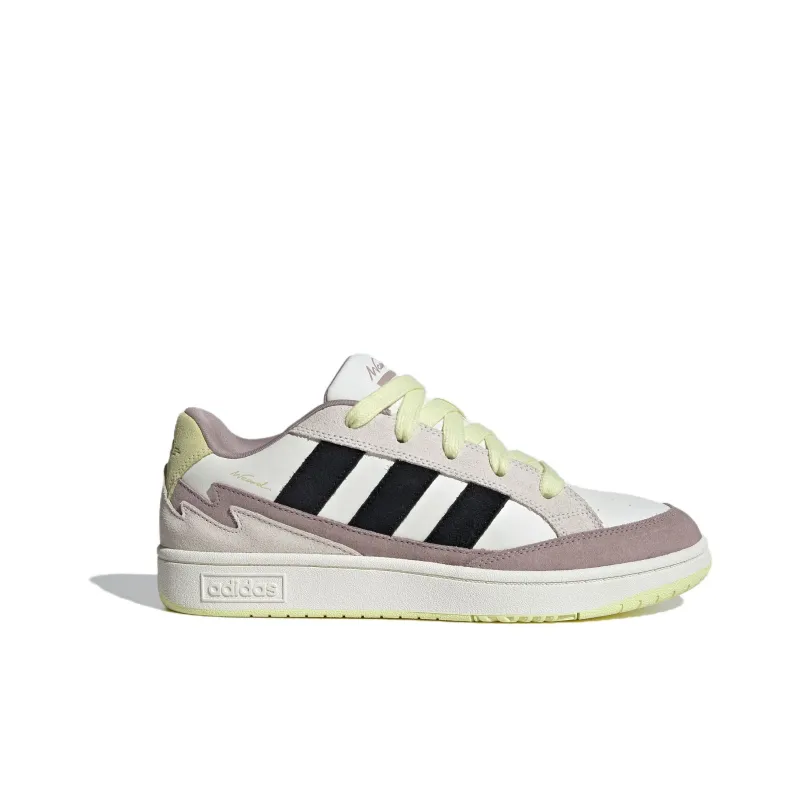 Adidas CARD Anti Slip Wear Resistant Low Top Skateboard Shoes Unisex White Black Purple-1