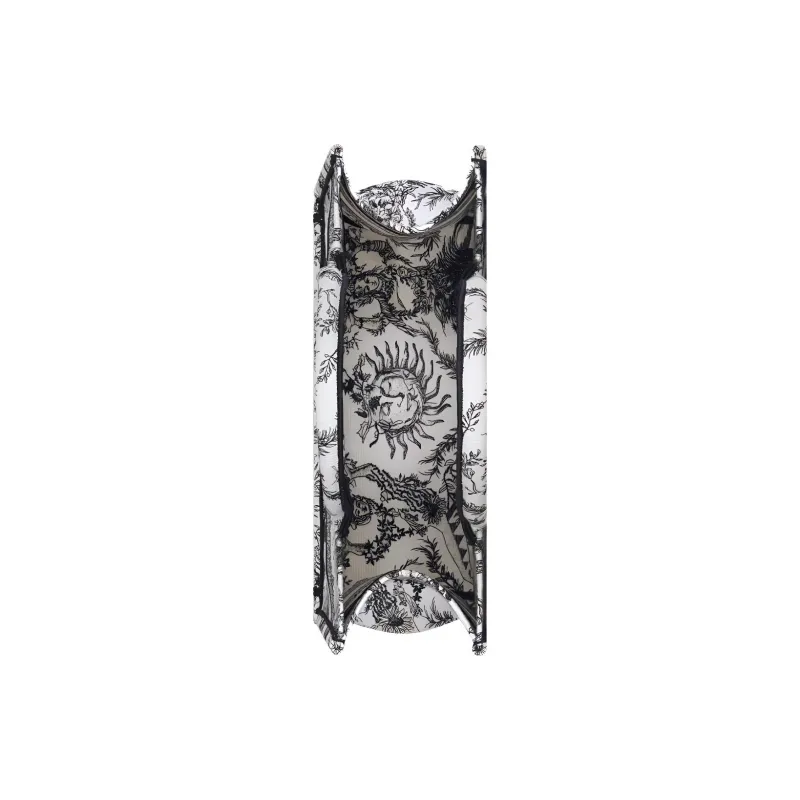 DIOR BookTote Soleil Ruiyi Print Embroidery Tote Bag Shopping Bag Handbag Medium Size Women's White & Black-3