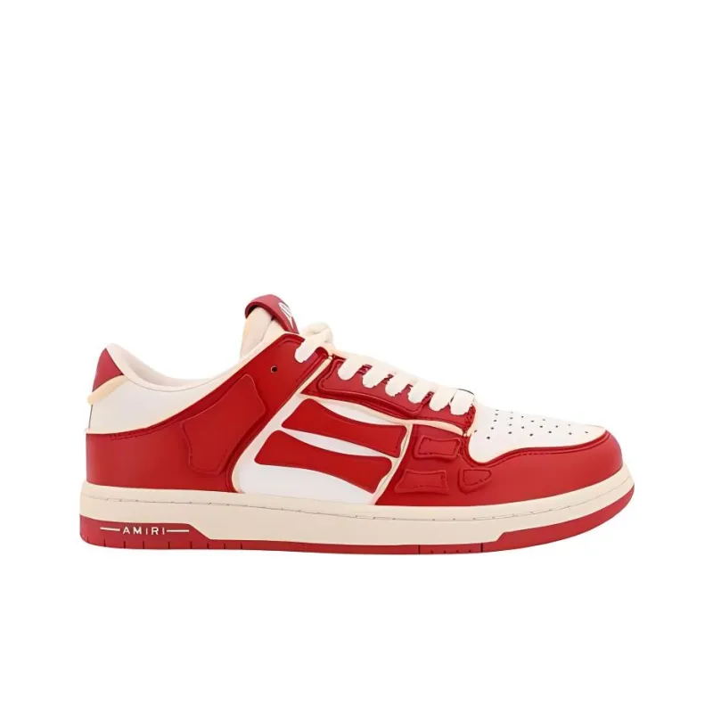 AMIRI Collegiate Skel Low Top Skateboard Shoes Men's Red-1