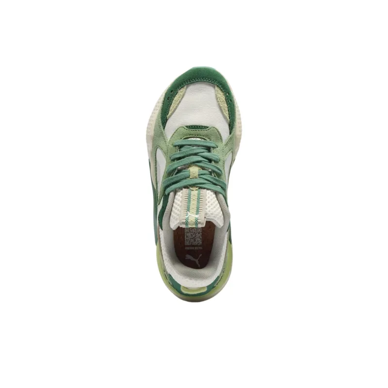 PUMA RS X Anti Slip Wear Resistant Low Top Casual Running Shoes Women's Green White-3