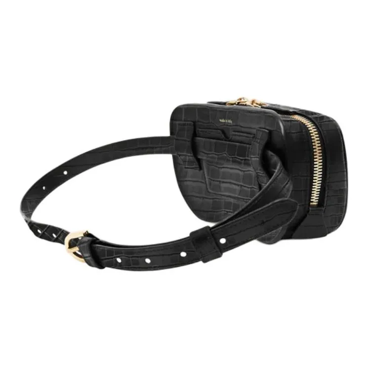 SENREVE Embossed Leather Fanny Pack Women's Black-1
