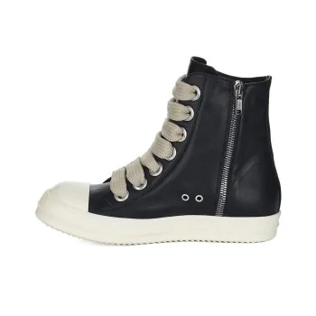 RICK OWENS/RO Jumbo Laces High Top Skateboard Shoes Men's Black