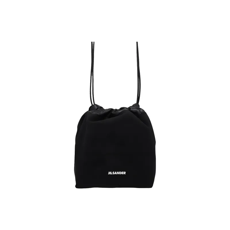 JIL SANDER Logo Printed Drawstring Bucket Bag-0