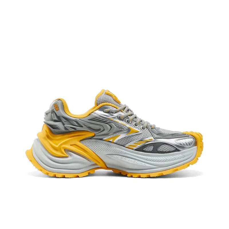 OGR Wear-Resistant Height Increasing Low-Top Running Shoes Unisex Meteorite Yellow 1807 Limited Edition-1