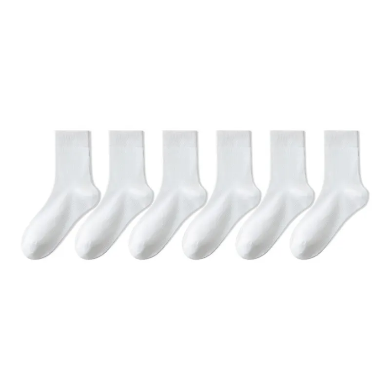 H YXIANG Mid Calf Socks Men's 6 Pack-8