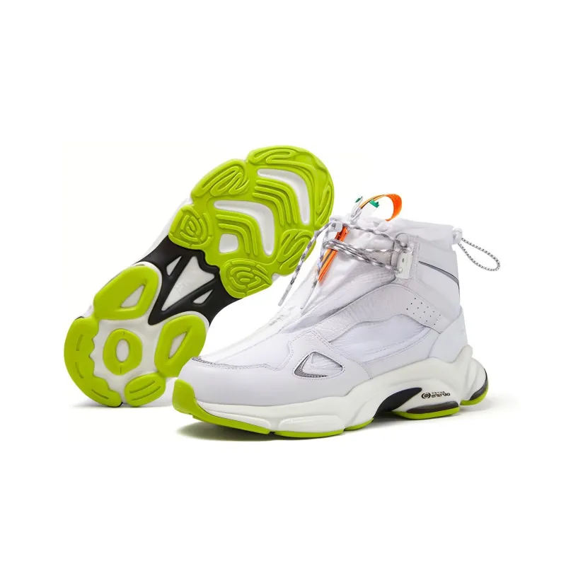 Aries x FILA FUSION Cushioning Anti Slip And Wear Resistant Coverage Support Mid Top Casual Shoes Women's White-3