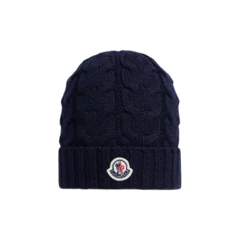 Moncler Logo patch Cable knit Beanie