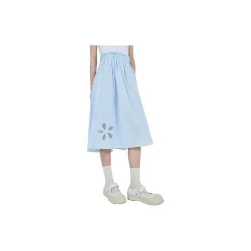 Asuka and new sake Casual Long Skirts Women's Light Blue