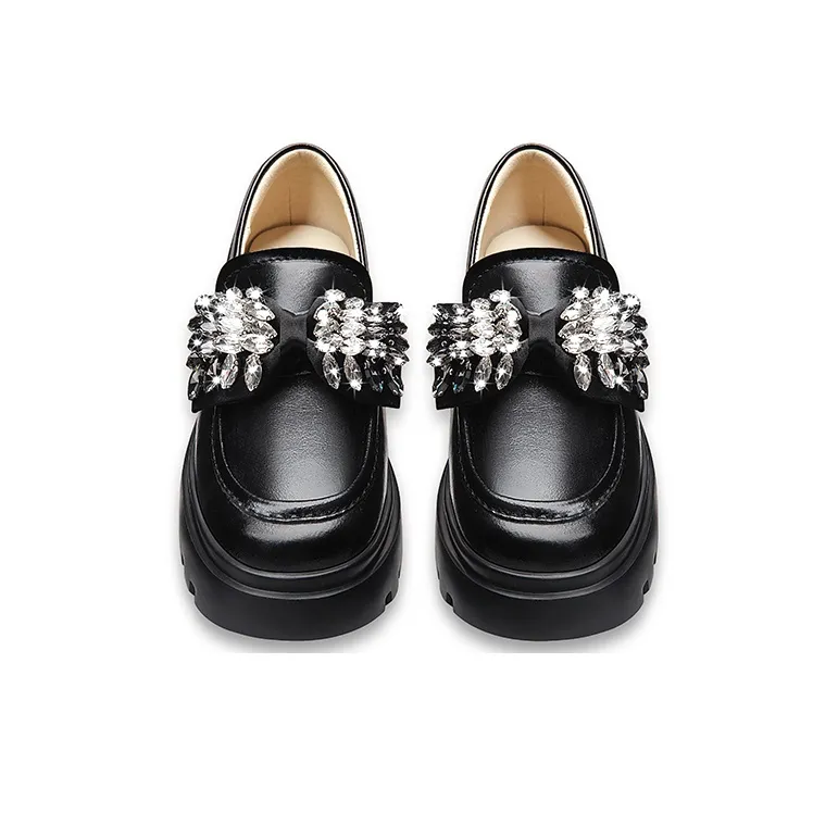Lily Wei Loafers 6.5cm Women's Black-4