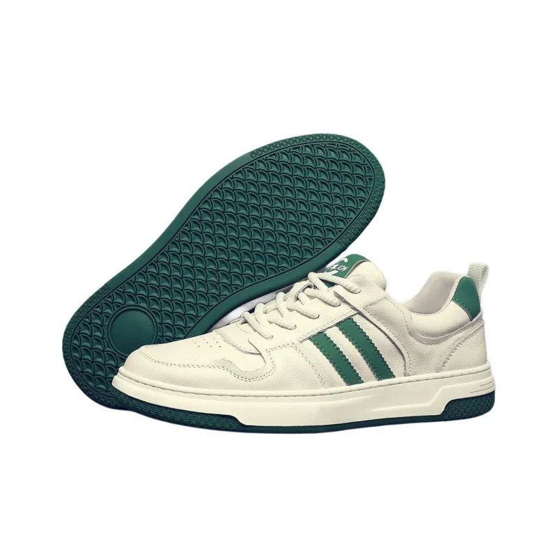 JANE HARLOW Low-Top Skateboard Shoes Men's White Green-4