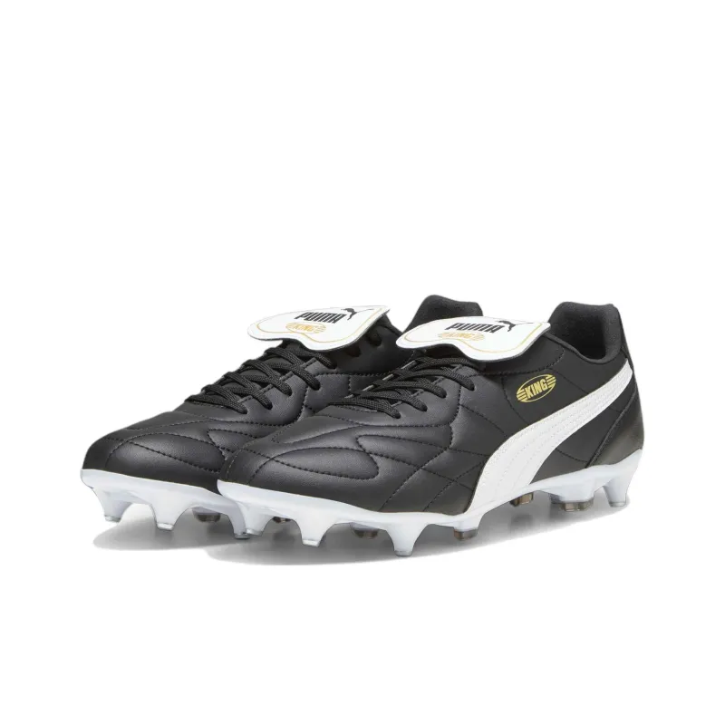 PUMA SG Metal Long Studs Anti-Slip And Wear-Resistant Balance Soccer Shoes Men's Black White-2