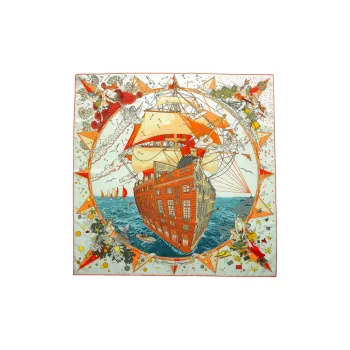 HERMES Silk Scarves Women's Multicolor