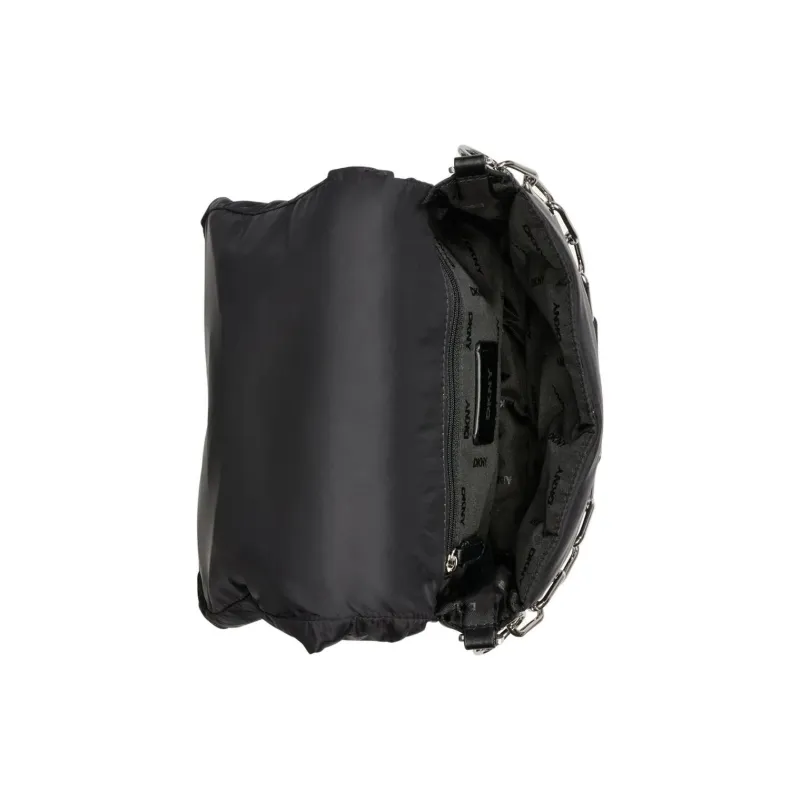 DKNY Nylon Shoulder Bag Crossbody Bag Large Size Women's Black-4