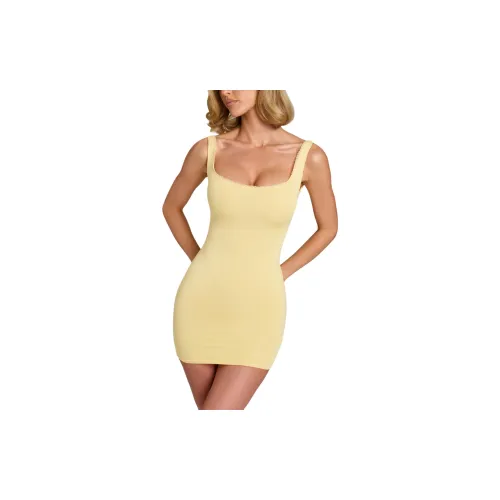 OH POLLY Slip Dresses Women's Pastel Yellow/Light Yellow