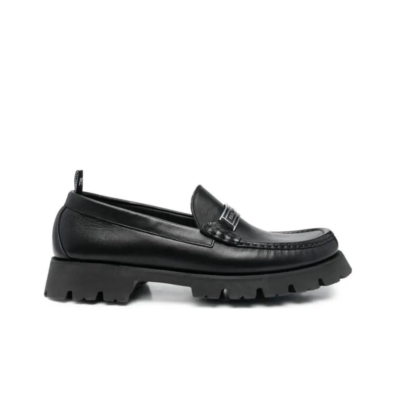KARL LAGERFELD Lug Klasp Loafers 3.5cm Men's Black-1