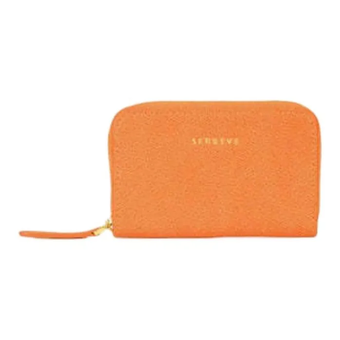SENREVE Genuine Leather Wallets Card Holders Women's Egg Stone Color Multicolor With Orange And Gold-0