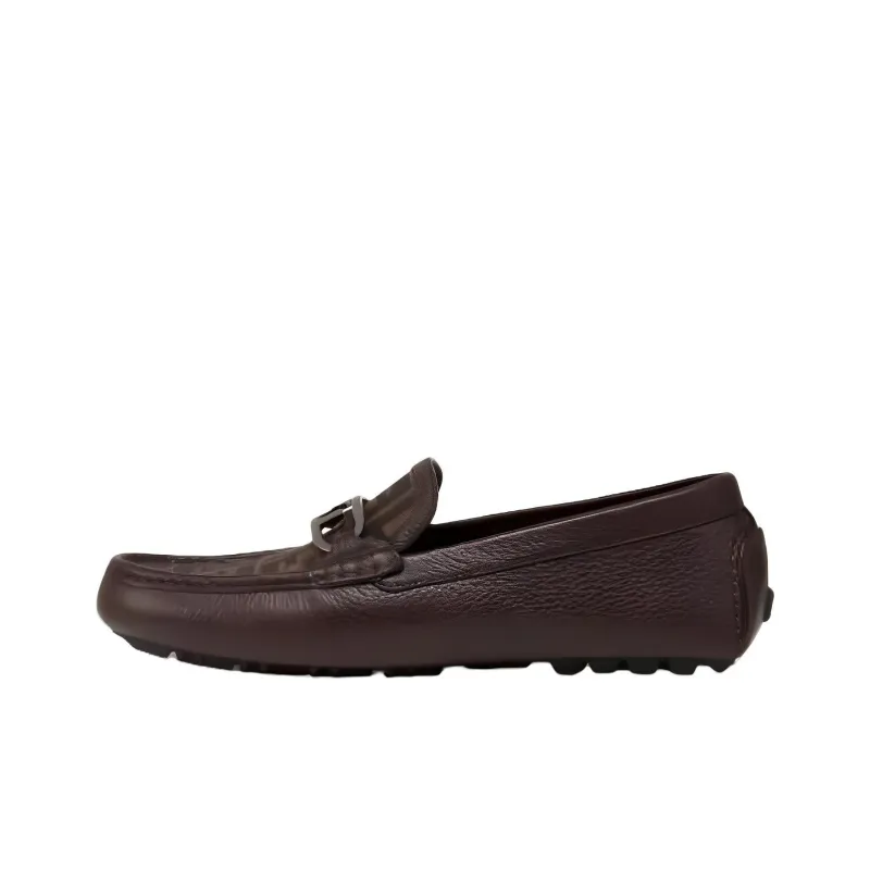 FENDI Logo Detailed Slip On Loafers-0