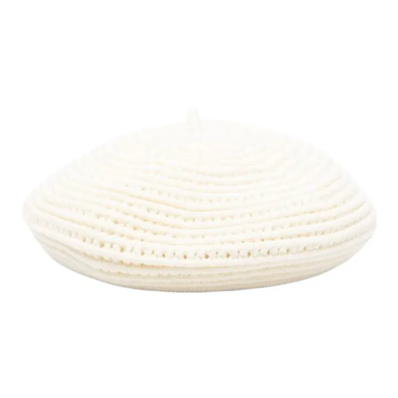 Self-portrait Whipstitch-trim Crochet Beret-0