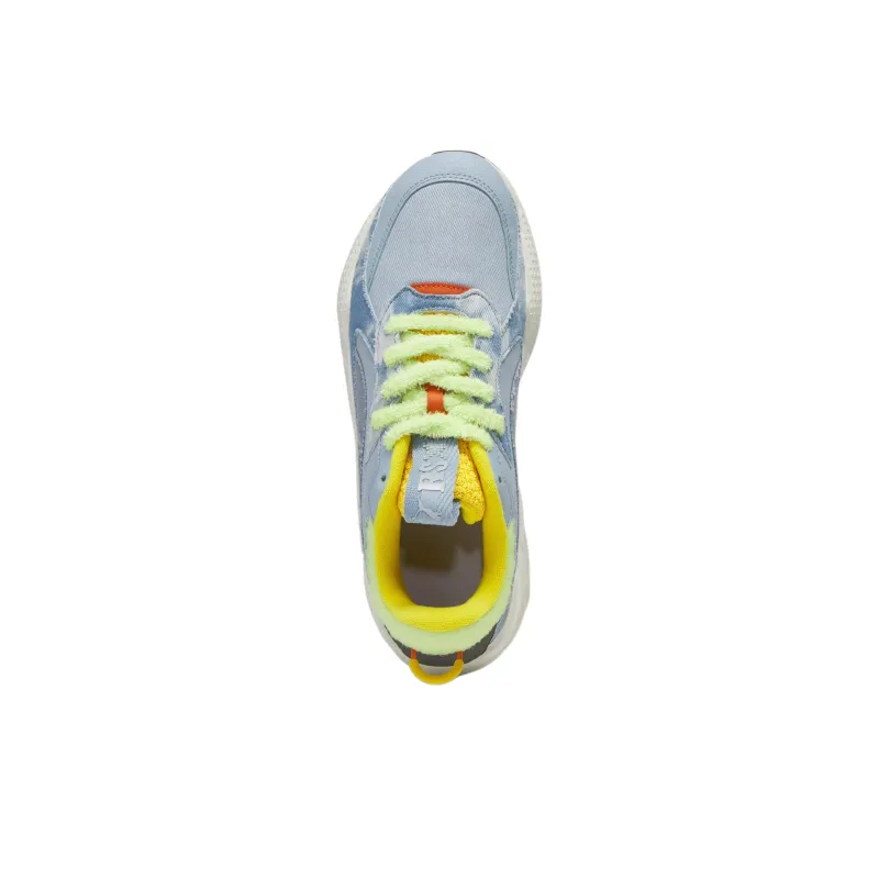 PUMA RS X Shock Absorbers With Slip Resistant And Abrasion Resistant Properties Low Top Casual Shoes Men's Blue Green-3