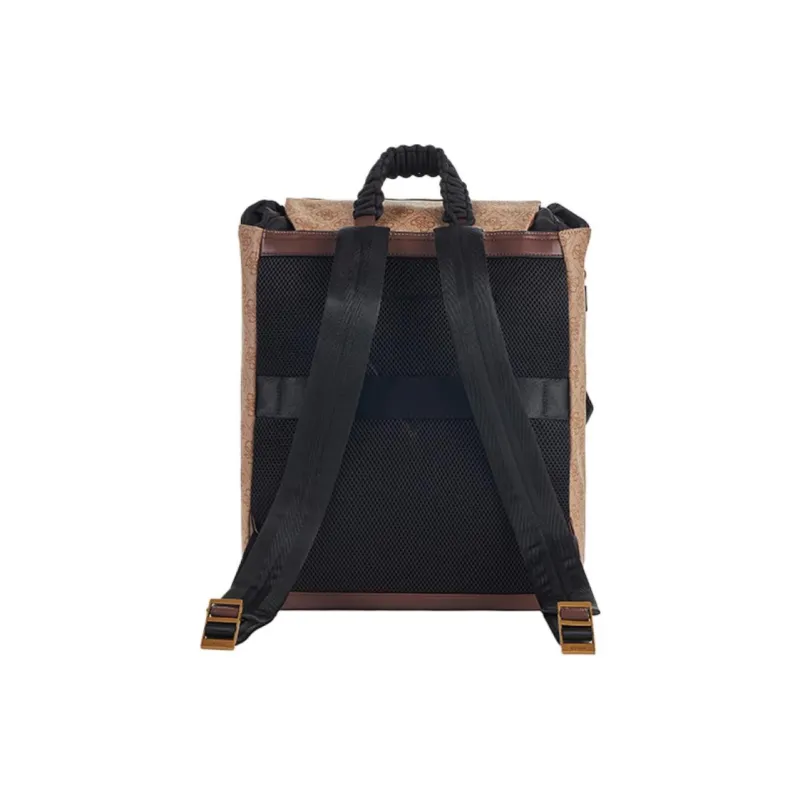 GUESS Artificial Leather Backpack Medium Size Men's Brown-2