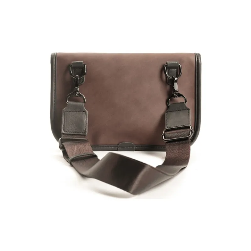 Fillove PU Crossbody Bag, Sling Bag Regular Men's Khaki & Coffee/Gray/Khaki/Dazzle Black-7
