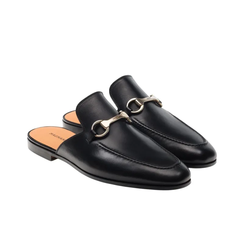 Magnanni Wrap-toe Slippers Men's Black-2