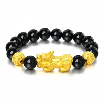 Noritake Obsidian Jade Bracelets Unisex