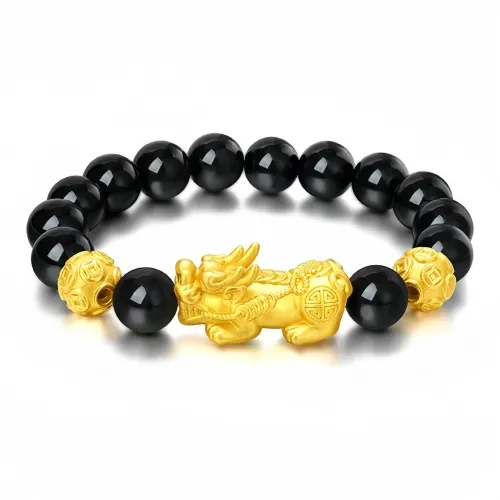 Noritake Obsidian Jade Bracelets Unisex