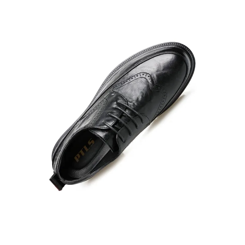 PTLS Dress Shoes Men Low Top Black-2