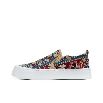 Bull charm Loafers Men Red/Beige/Blue