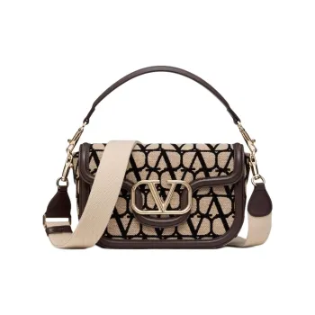 Valentino Leather Portable Crossbody Bag Shoulder Bag Women's Brown