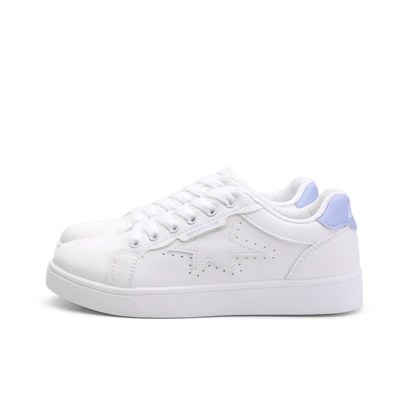 Warrior Small White Shoes Anti-Slip Wear-Resistant Lightweight Breathable Low-Top Skateboard Shoes Women's-1