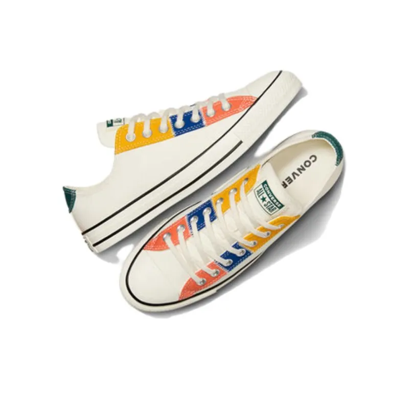 Converse Chuck Taylor All Star Low 'Patchwork Egret Yellow Blue'-2