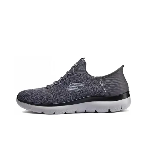 Skechers Anti Slip And Wear Resistant Breathable Low Top NVGY pentru Men's Gray