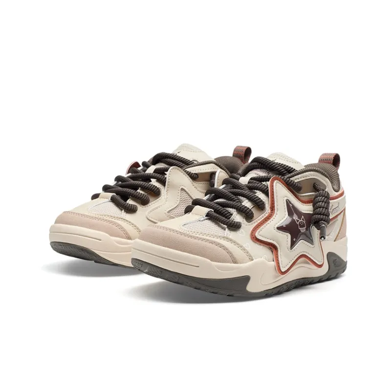 XTEP Sanrio Co-branded Low-Top Skateboard Shoes Women's Hazelnut/Red Clay Orange-3