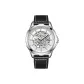 White Case White Dial Leather Strap