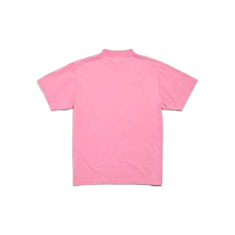 Balenciaga Logo Embroidered Mockneck T Shirt-1