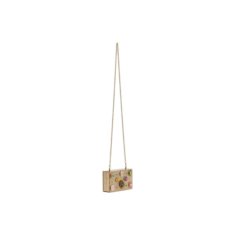 Kurt Geiger London Acrylic Fiber Crossbody Bag Shoulder Bag Unisex Gold-1