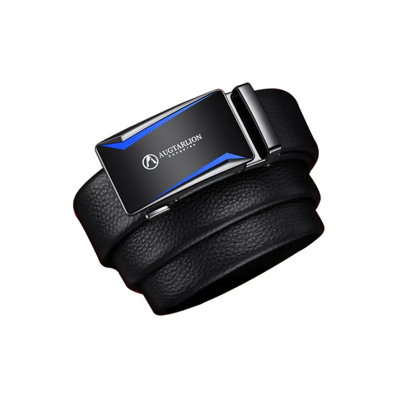 AUGTARLION Fashionable Luxury Casual Business Pants Belt With Automatic Buckle Leather Belts Men's Width  3.5cm-3