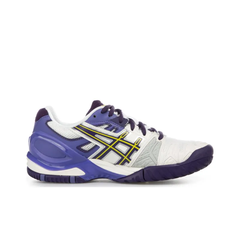 Asics Gel-Resolution 5 Wear-Resistant Low-Top Tennis Shoes Women's White Purple-1