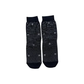 CHANEL Mid Calf Socks Women's 1 Pack Black