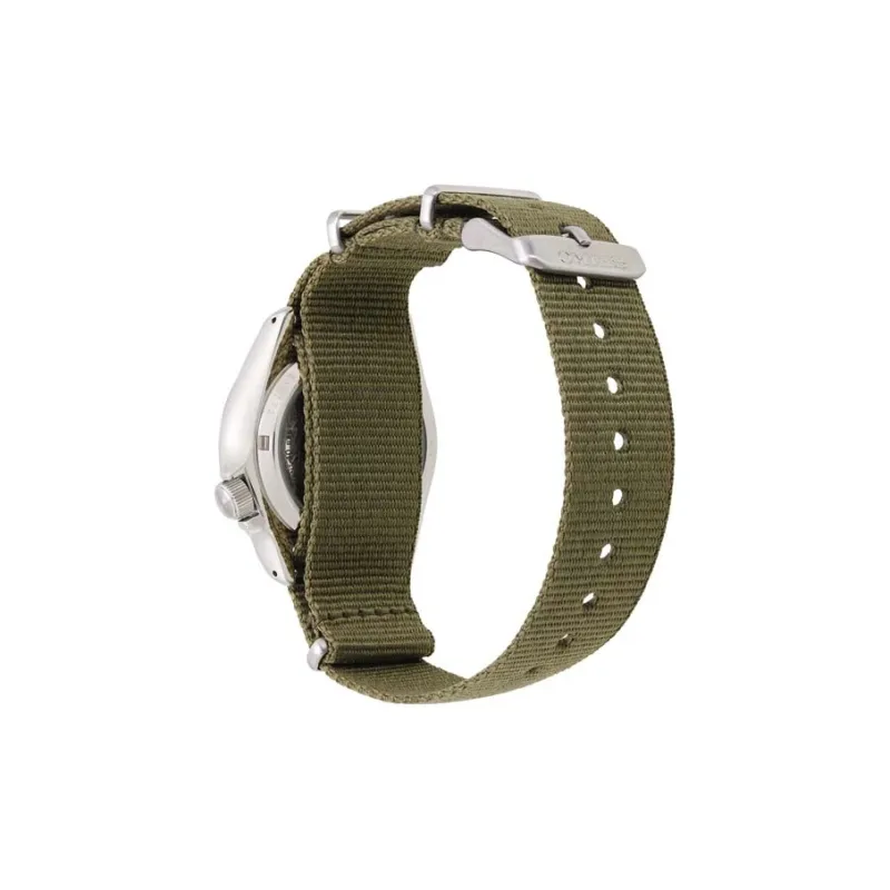 SEIKO Series 5 Automatic Mechanical Movement Nylon Strap Watch Men's Watches Green Dial-3